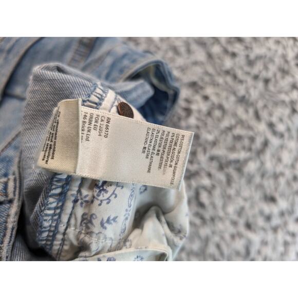 We the Free Jeans Women 28 Blue Distressed High Rise Casual CRVY Cropped Stretch - Picture 5 of 10